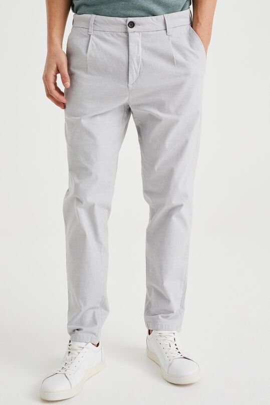 Chino tapered fit à motif homme, Blanc