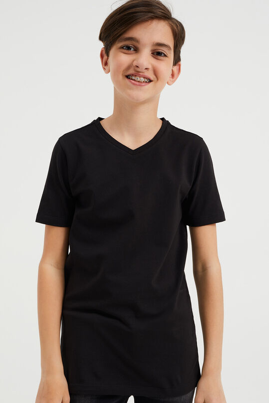 T-shirt basic garçon, Noir