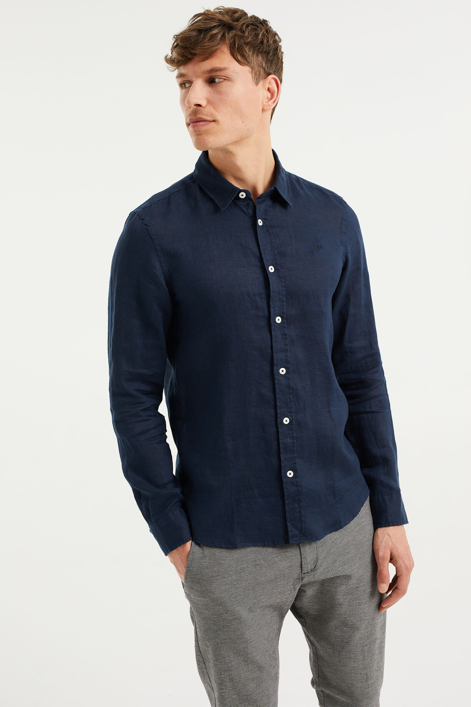 Chemise lin online slim homme