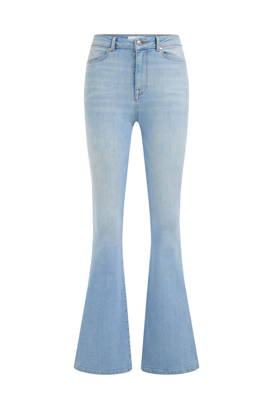 Jeans high rise super wide flared avec super stretch, Bleu eclair