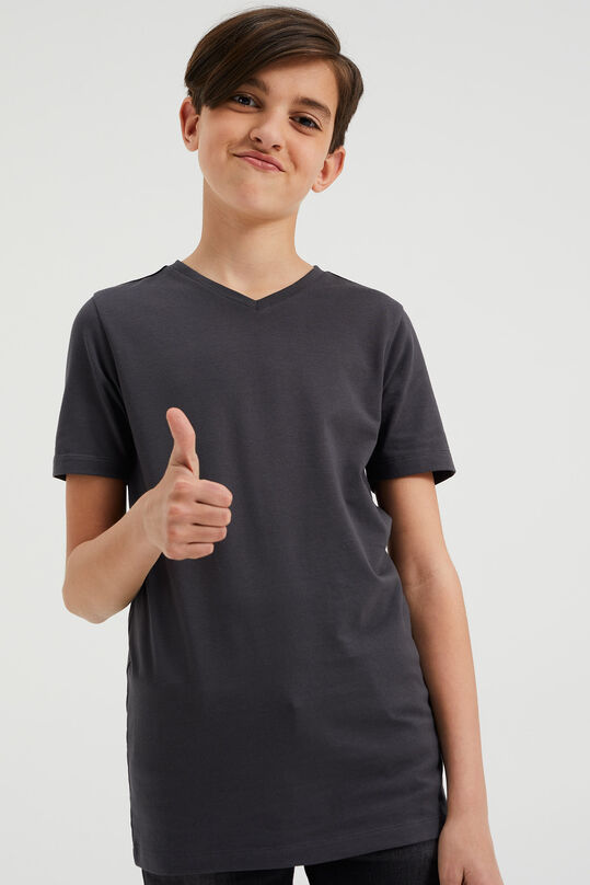 T-shirt basic garçon, Gris foncé