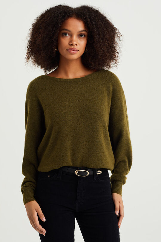 Pull tricoté femme, Vert foncé