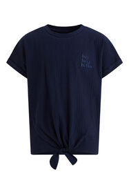 T-shirt à structure fille, Bleu foncé