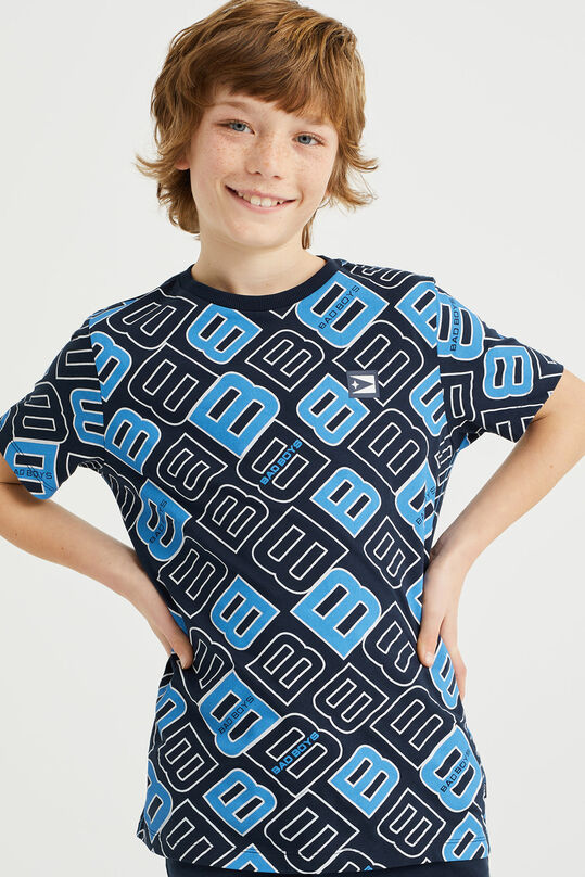 T-shirt à motif garçon, Bleu foncé