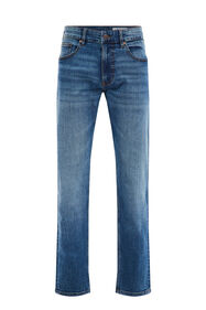 Jeans regular fit stretch moyen homme, Bleu
