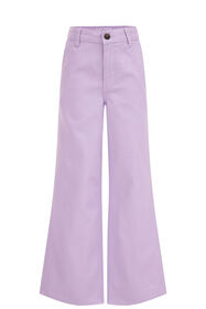 Chino wide leg fille, Violet clair