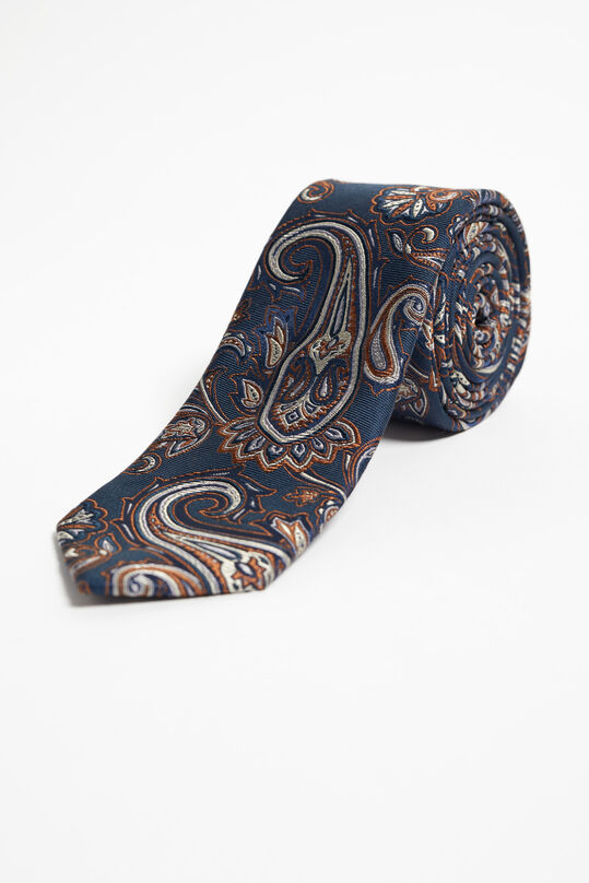 Cravate de mélange de soie à motif homme, Bleu foncé