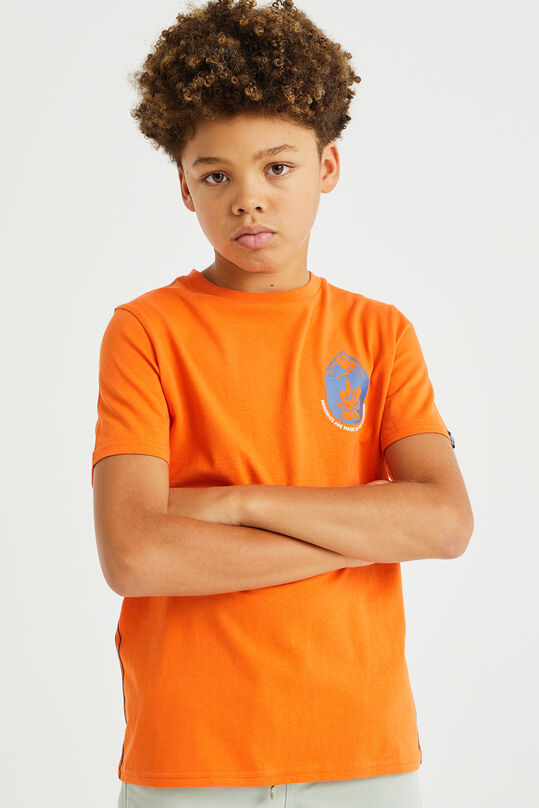 T-shirt garçon avec imprimé, Orange