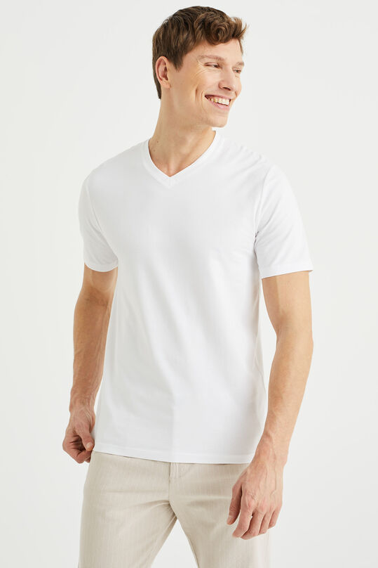 Pack de 2 T-shirts tall fit homme, Blanc