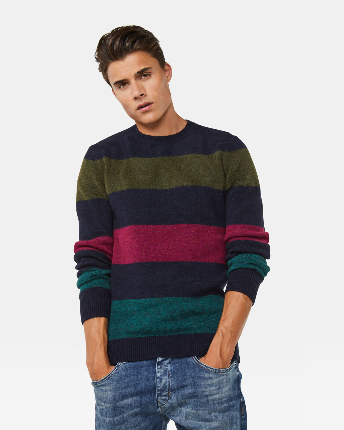 Pull shop homme multicolore