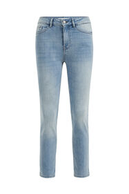 Jeans high rise slim 7/8 femme - Curve, Bleu