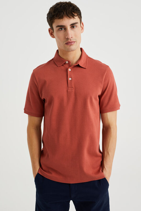 Polo homme, Brun rouille