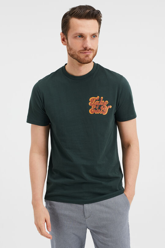 T-shirt à application homme, Vert foncé