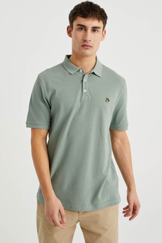 Polo tall fit à structure homme, Vert clair
