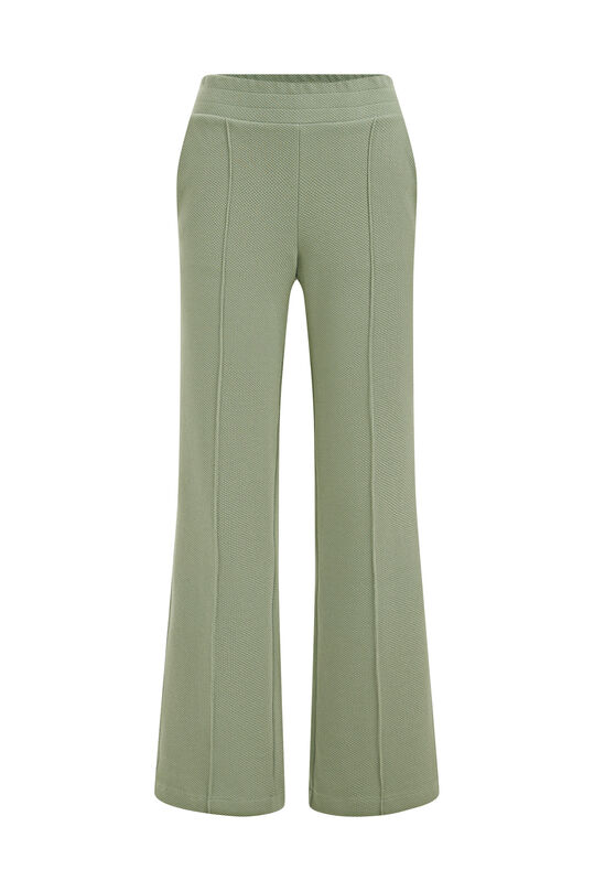 Pantalon wide leg à structure femme, Vert pastel
