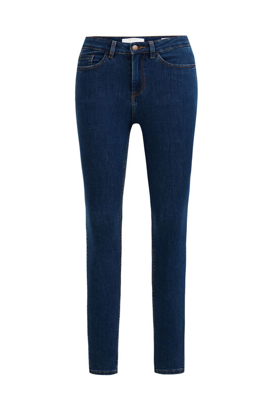 Jeans high rise skinny stretch femme - Curve, Bleu foncé