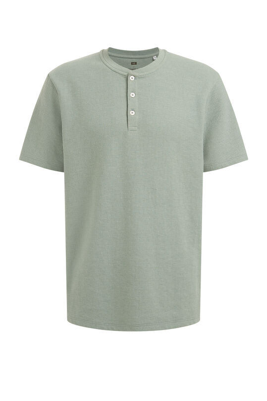 T-shirt relaxed fit à structure homme, Vert clair