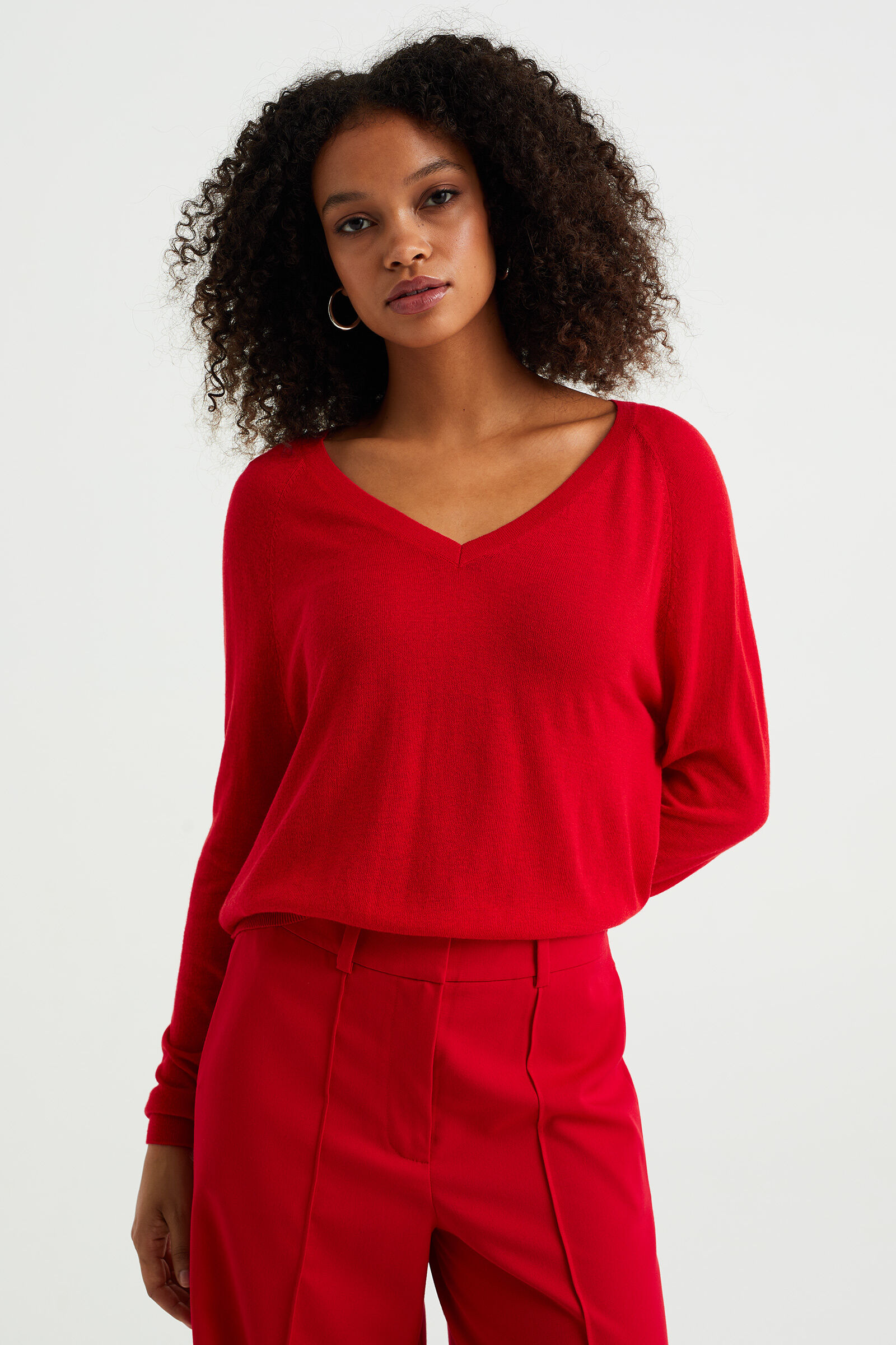 Pull femme sales rouge vif