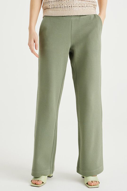 Pantalon sweat à structure femme, Vert pastel