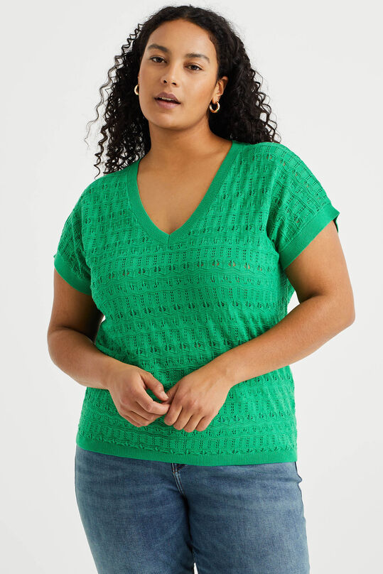Pull tricoté femme - Curve, Vert