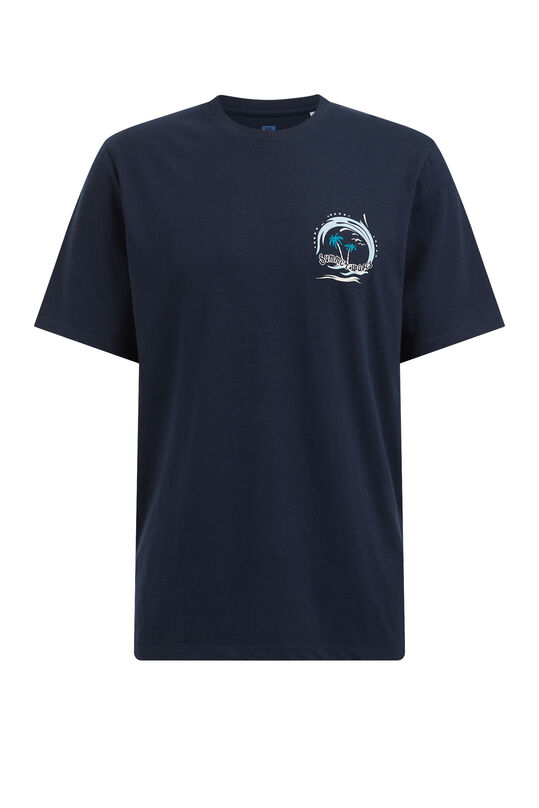 T-shirt à application homme, Bleu foncé