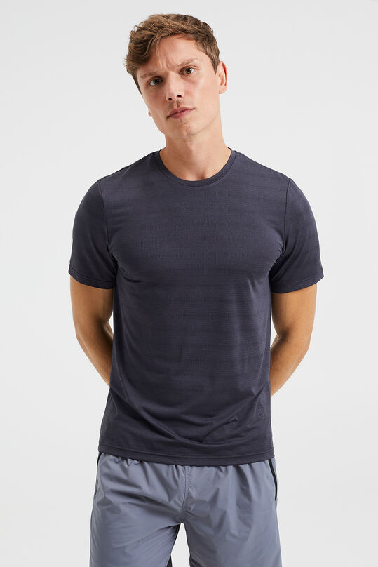 T-shirt de sport à motif jacquard homme, Bleu gris