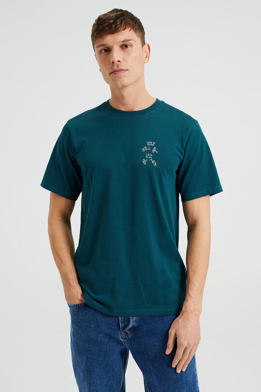 T-shirt à application homme, Vert mousse