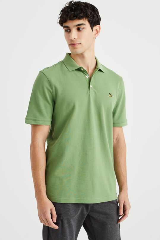 Polo à structure homme, Vert olive