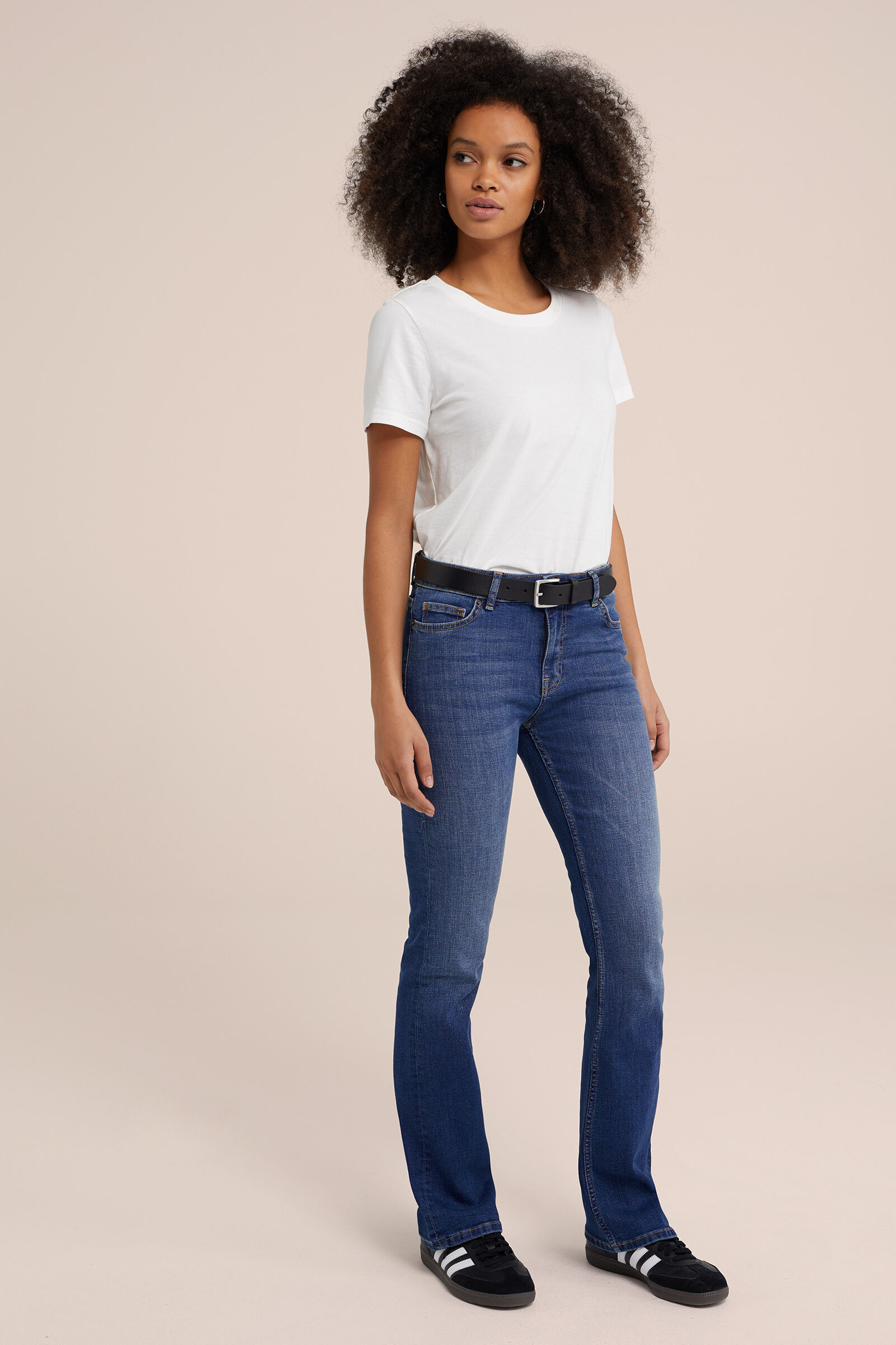 Jeans bootcut mid rise avec stretch femme