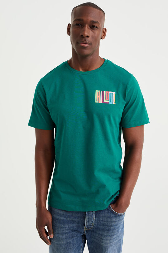 T-shirt à application homme, Vert de mer