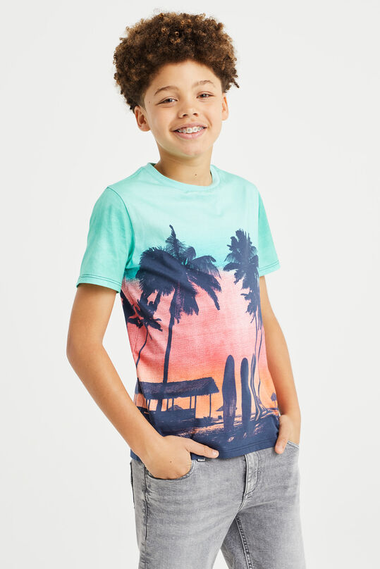 T-shirt à motif garçon, Multicolore