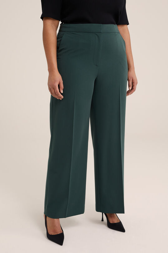 Pantalon regular fit femme - Curve, Vert foncé