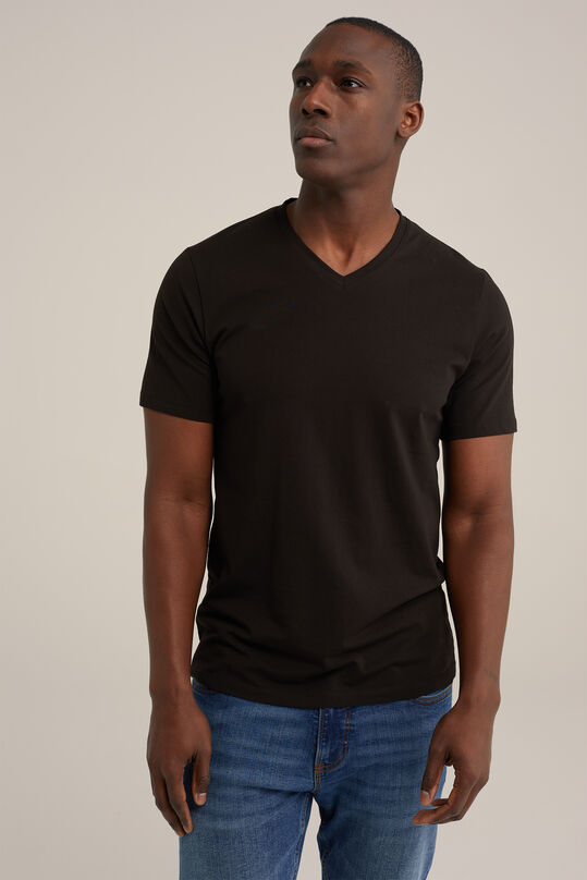 T-shirt regular fit avec stretch homme, Noir