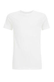T-shirt basique à col rond garçon, Blanc