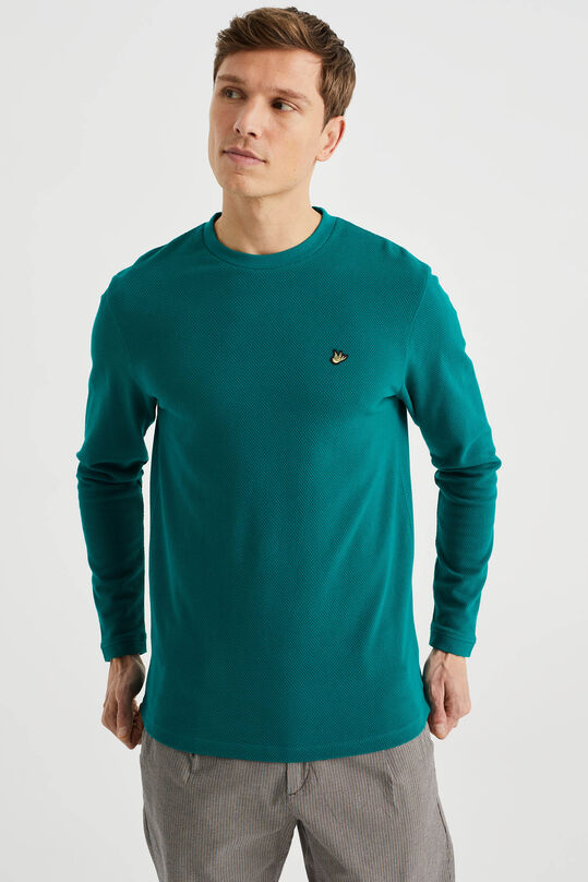 T-shirt à structure homme, Vert foncé