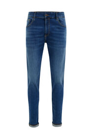 Jeans stretch skinny fit homme, Bleu foncé