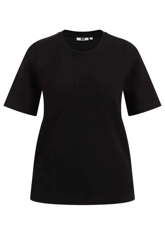 Sweat-shirt à structure femme, Noir