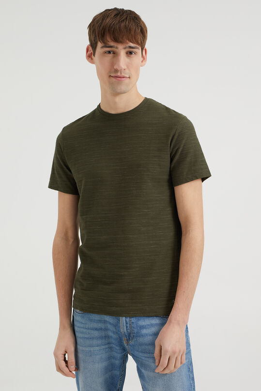 T-shirt chiné homme, Vert foncé