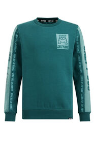 Sweat-shirt à application garçon, Vert bleu