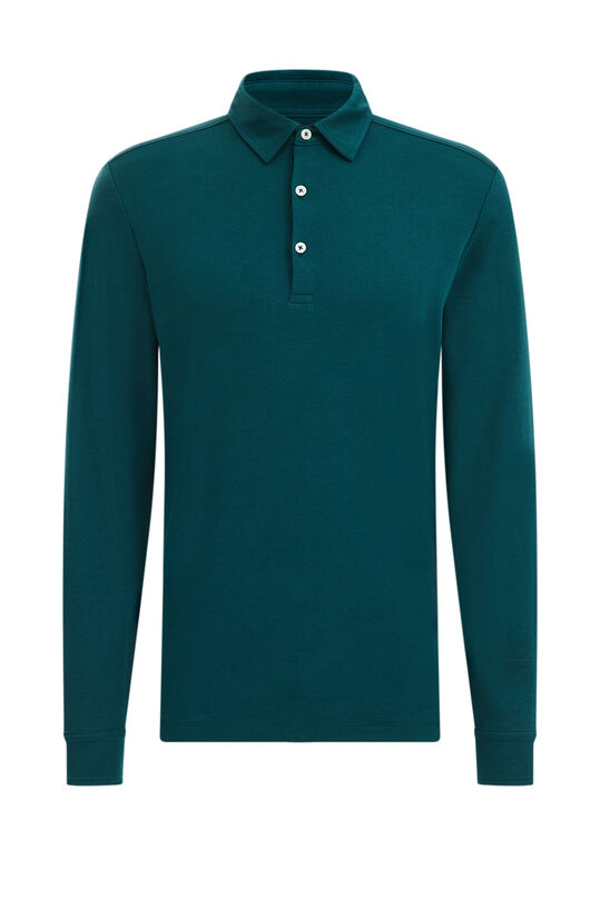 Polo slim fit homme, Vert mousse