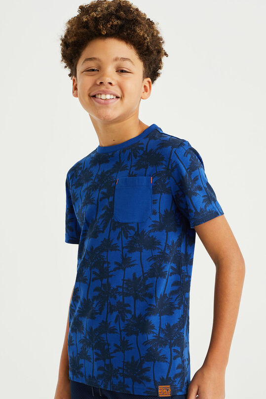 T-shirt à motif garçon, Bleu de cobalt