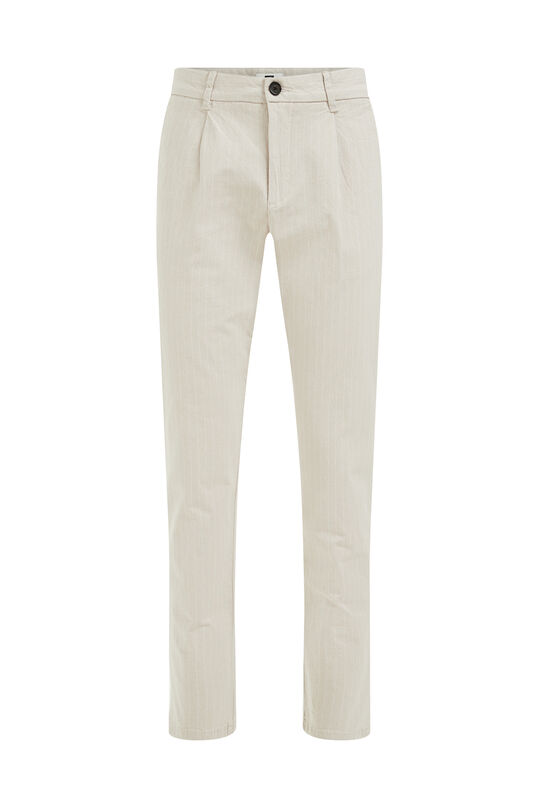 Chino tapered fit à motif homme, Beige