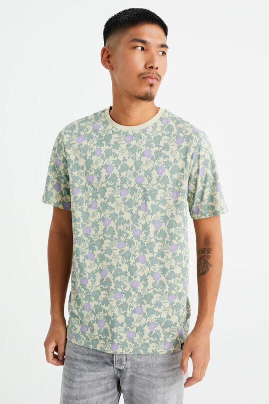 T-shirt à motif homme, Vert olive