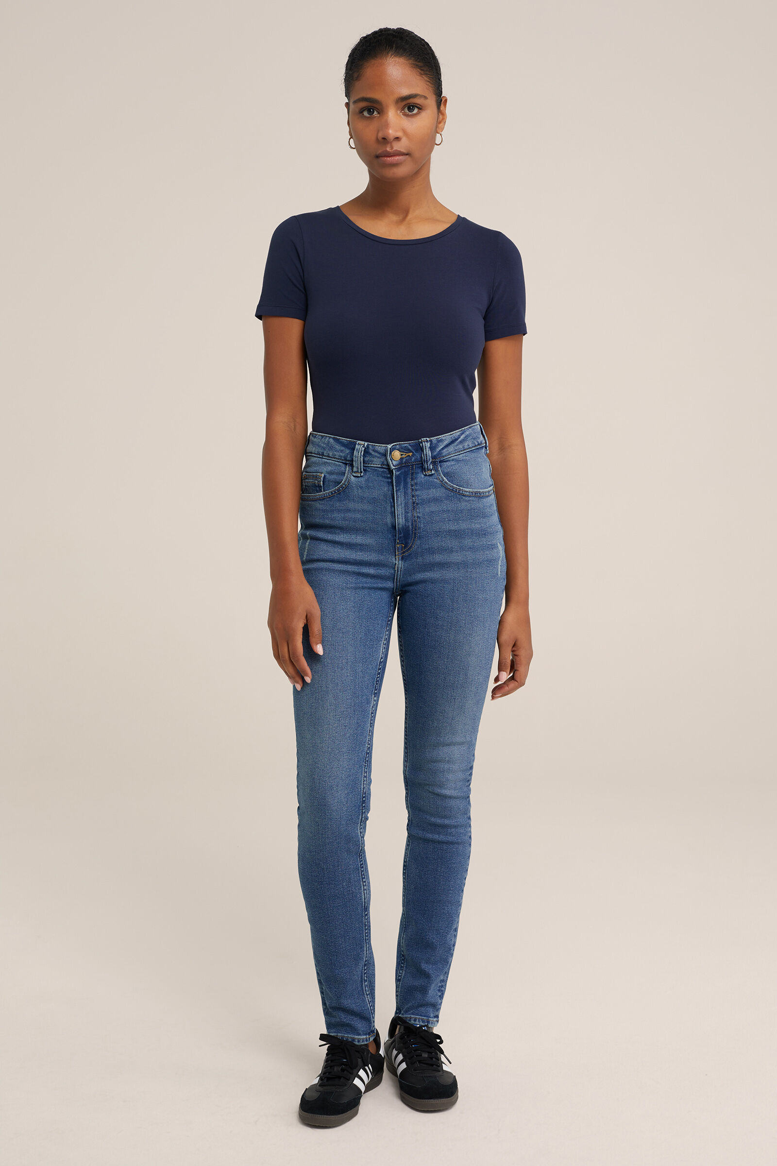Jeans high rise skinny fit femme avec stretch wefashion