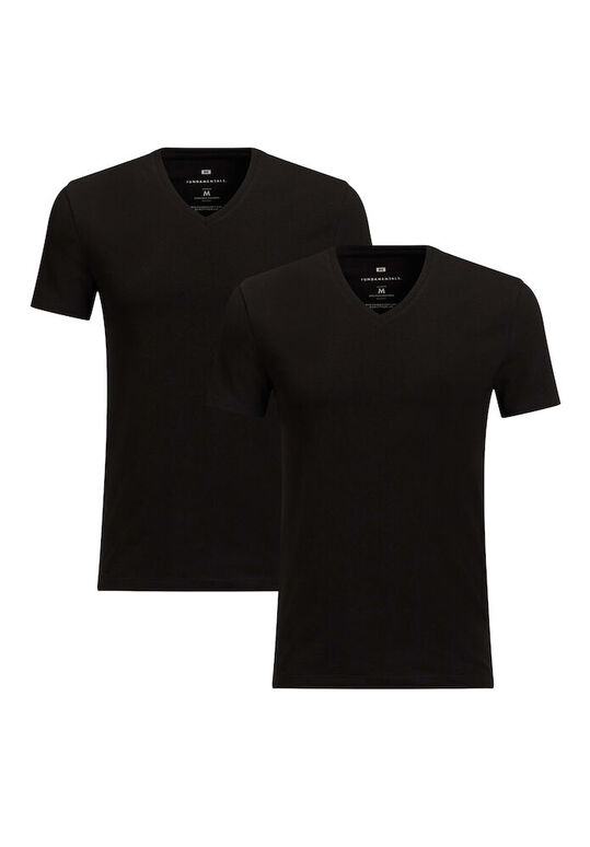 T-shirt homme, pack de 2, Noir