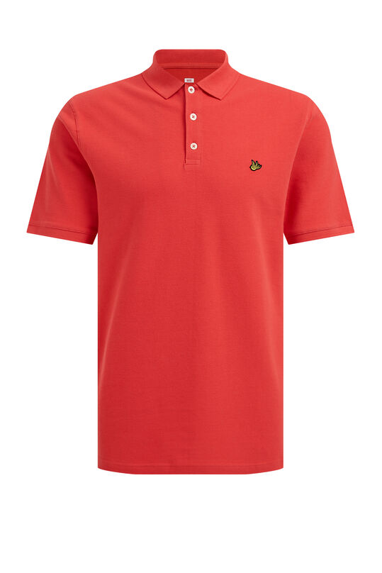 Polo tall fit à structure homme, Rouge vif