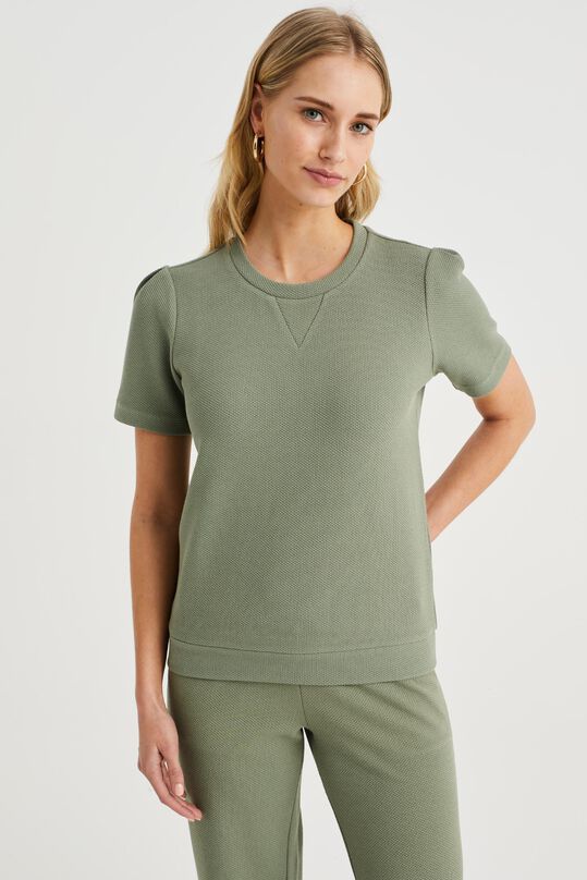 Sweat-shirt à structure femme, Vert pastel