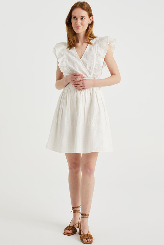 Robe à broderie anglaise femme, Blanc