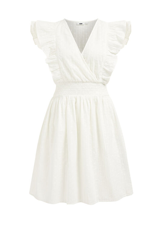 Robe à broderie anglaise femme, Blanc