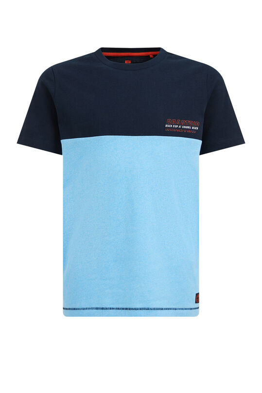 T-shirt à bloc de couleur garçon, Bleu foncé